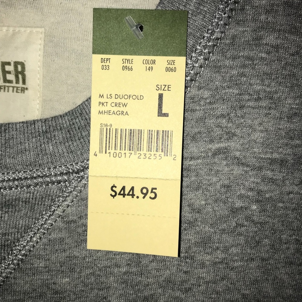 New Eddie Bauer Duofold Pocket Crew, Men’s Large - Picture 5 of 5